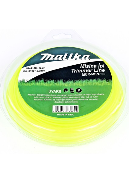 Yuvarlak Misina / Tırpan / 2 mm / 125 Metre / Malika /