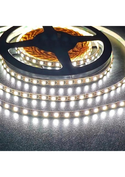 5 Volt Şerit Led 5MM 120 Ledli Amber Gün Işığı 2835 5V Şerit Led 5M