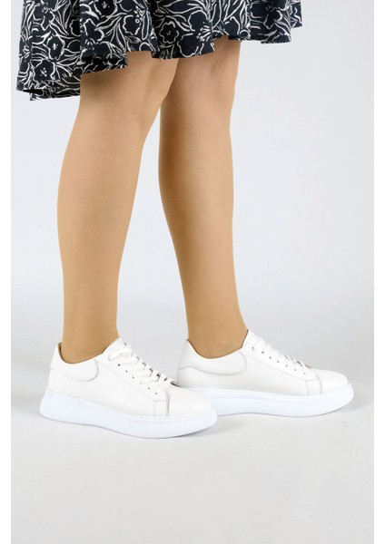 Hakiki Deri Kadın Sneaker Beyaz fiyatları
