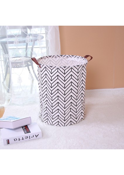 Home Cotton & Linen Storage Bucket Clothes Dirty Basket (Yurt Dışından)