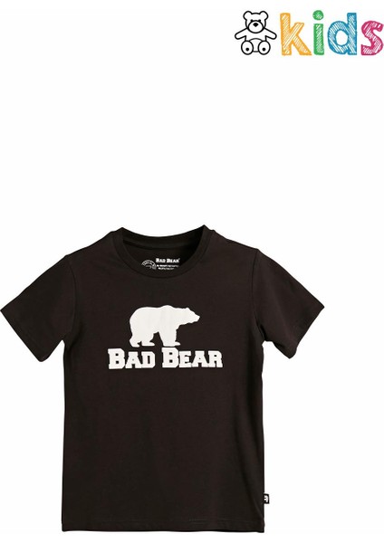 Bear Tee Kids Siyah T-Shirt Çocuk Tişört