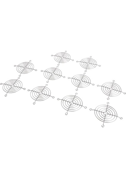 10X Pc Soğutma Fanı Izgara Koruyucu Parmak Koruma Koruyucu Metal Örgü 12CM (Yurt Dışından)