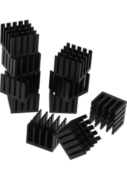 10PCS Siyah 0.8 "x0.8" X0.6 "alüminyum Isı Lavabosu Ispinin Soğutucu Fin Modülü (Yurt Dışından)