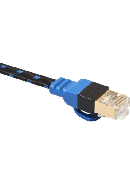 Cat7 10 Gigabit Ethernet Yama Kablosu Modem Router Lan Ağı Için - Siyah Mavi, 3m (Yurt Dışından)