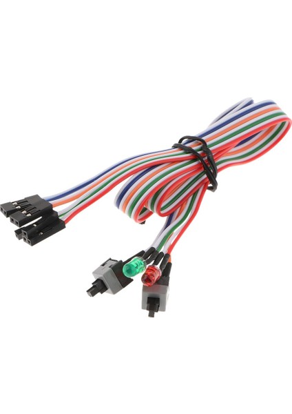 3in1 Atx Güç Kablosu Pc Masaüstü Atx Kablosu Anakart Güç Düğmesi Kapalı / (Yurt Dışından)