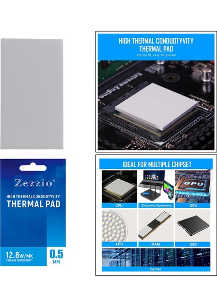 Pc Dizüstü Bilgisayar Için 0.5/1/1.5/2/3mm Yumuşak Olan Termal Ped 0.5mm (Yurt Dışından)