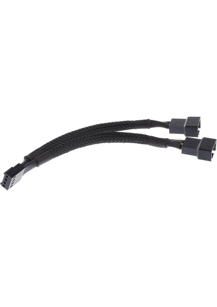 15 cm 4 Pin Splitter Bilgisayar Pc Fan Güç Kablosu 1 Ila 2 Tel Siyah Kollu (Yurt Dışından)