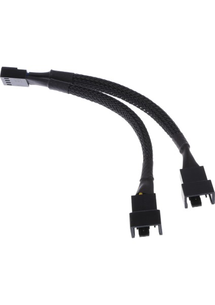 15 cm 4 Pin Splitter Bilgisayar Pc Fan Güç Kablosu 1 Ila 2 Tel Siyah Kollu (Yurt Dışından)
