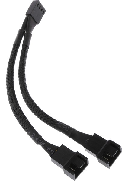 15 cm 4 Pin Splitter Bilgisayar Pc Fan Güç Kablosu 1 Ila 2 Tel Siyah Kollu (Yurt Dışından)