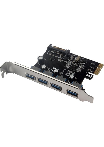 Pcı-E-Usb 3.0 Pcı Express Genişletme Hub Kart Adaptörü Sata Güç 5.0 Gbps (Yurt Dışından)