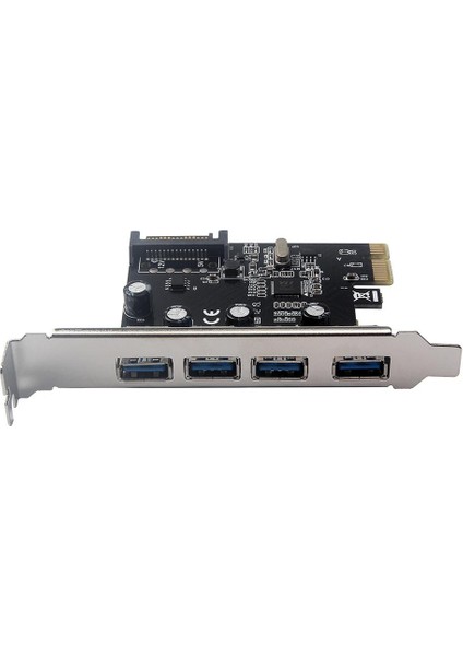 Pcı-E-Usb 3.0 Pcı Express Genişletme Hub Kart Adaptörü Sata Güç 5.0 Gbps (Yurt Dışından)