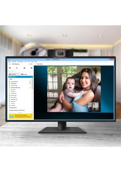 Hd Pro Webcam A870 Döner Otomatik Renk Düzeltme Geniş Ekran Görüntülü Arama ve (Yurt Dışından)