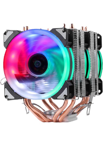 Amd - Dual Tower 3 Fan Için Cpu Soğutucu Tek/çift Soğutma LED 1/2/3 9cm Fan (Yurt Dışından)