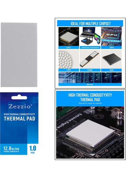 Pc Dizüstü Bilgisayar Için 0.5/1/1.5/2/3mm Yumuşak Olan Termal Ped 1.0mm (Yurt Dışından)