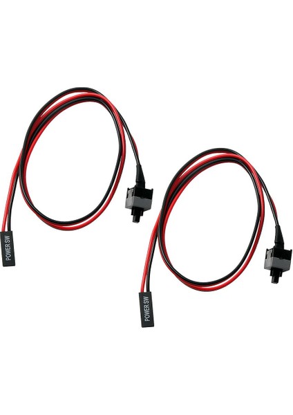 2x Masaüstü Anakart Güç Anahtarı Kablosu Açık / Kapalı Push Button Atx Anahtarı 45 cm (Yurt Dışından)