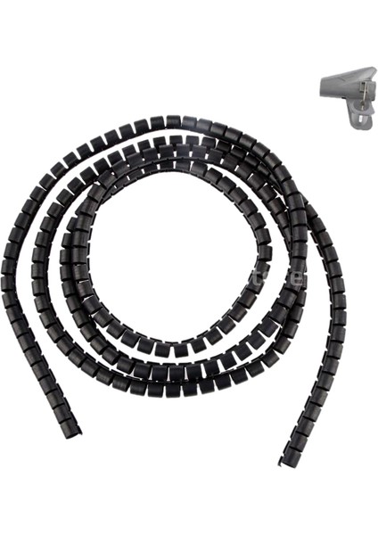 Esnek Spiral Tüp Sargısı Kablo Tel Organizatör Yönetimi 10MM-SIYAH 10MM Siyah (Yurt Dışından) fırsatları