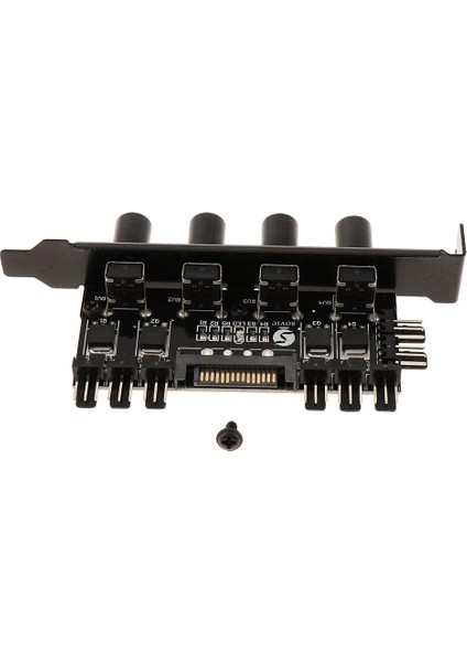 8 Yolcu Bilgisayar Soğutma Fan Denetleyicisi Soğutucu Sata/4pin Güç Soketi (Yurt Dışından) fırsatları