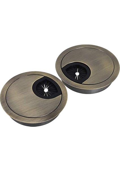 2x 60MM Masa Grommet Ayarlanabilir Kordon Kapağı, Kablo Deliği Tel Yönetimi Organizatör Bronz (Yurt Dışından)