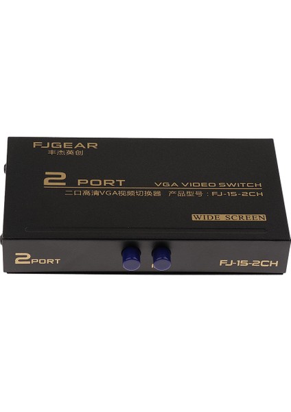 2 Port VGA Anahtarı Video Kılavuzu Anahtarlayıcı Kutu 2 x 1 Seçici 2 Pc 1 Out (Yurt Dışından)