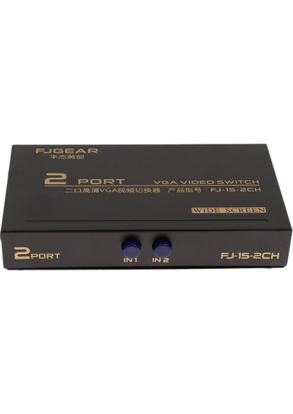 2 Port VGA Anahtarı Video Kılavuzu Anahtarlayıcı Kutu 2 x 1 Seçici 2 Pc 1 Out (Yurt Dışından)