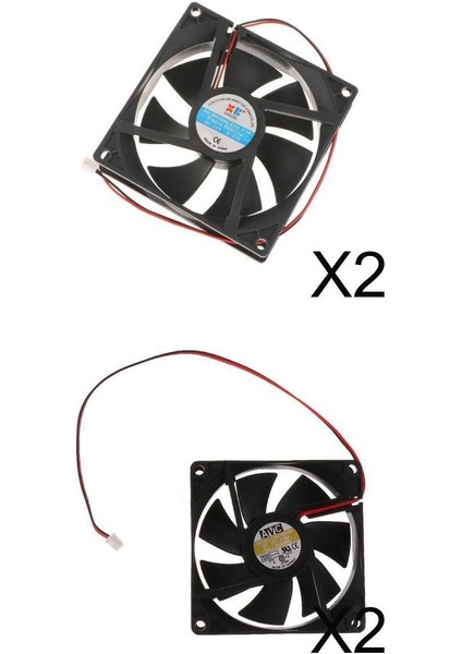 2x Soğutma Bilgisayar Kılıfı Fan Sessiz Kılıf Soğutma Fanı Bilgisayar 2 Tel Için (Yurt Dışından)