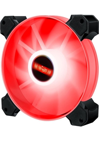 Yüksek Hava Akışı 120MM LED Rgb Masaüstü Bilgisayar Kılıfı Soğutma Fan Radyatör Kırmızı Işık (Yurt Dışından)