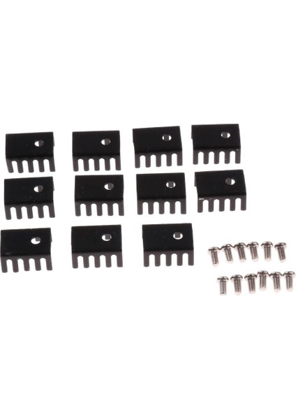 10 Adet Küçük Alüminyum SOĞUTUCU-220, 20X15X10MM (L*w*h) Isı Lavaboları (Yurt Dışından)