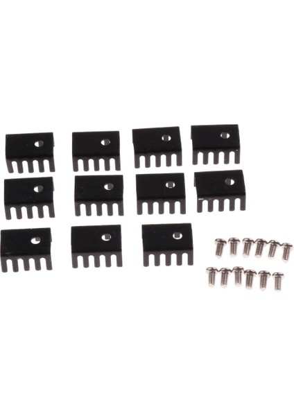 10 Adet Küçük Alüminyum SOĞUTUCU-220, 20X15X10MM (L*w*h) Isı Lavaboları (Yurt Dışından)