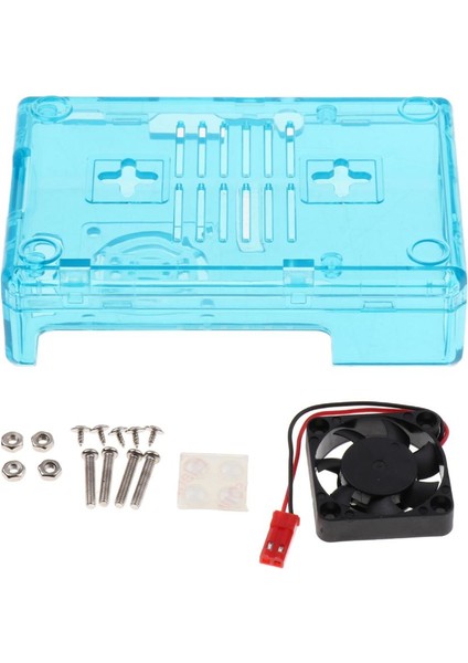 Taşınabilir Abs Kasası Kapalı Box+Raspberry Pi 3 Model B Mavi Için Soğutma Fanı (Yurt Dışından)