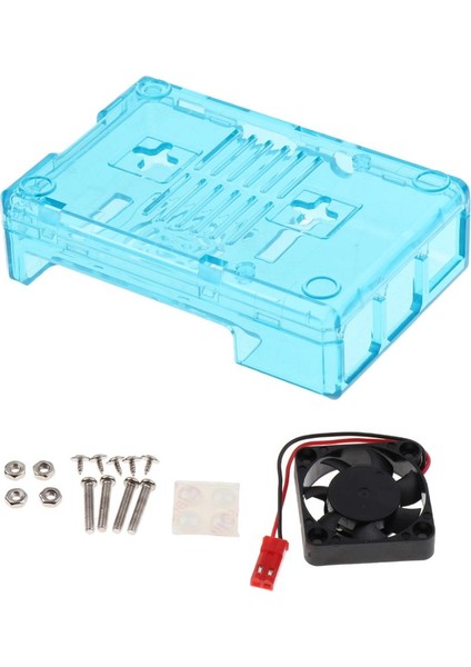 Taşınabilir Abs Kasası Kapalı Box+Raspberry Pi 3 Model B Mavi Için Soğutma Fanı (Yurt Dışından)