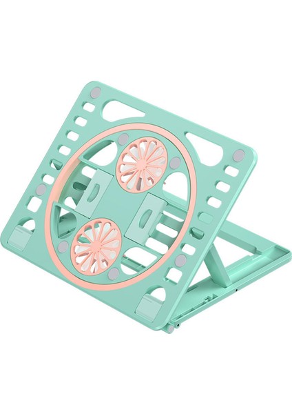 Katlanabilir Dizüstü Netbook Tablet Telefon Stand Yükseltici Braketi MacBook Green (Yurt Dışından)