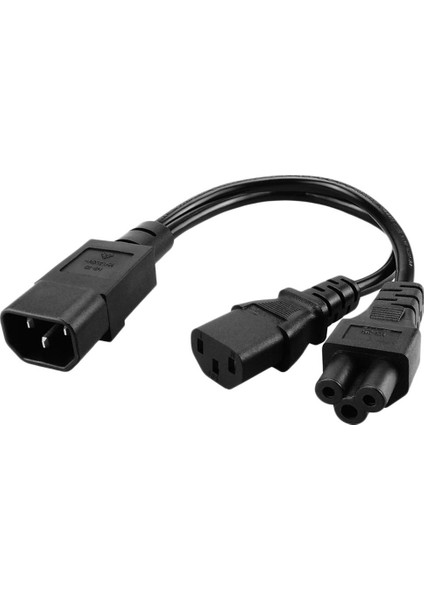 Yüksek Kaliteli IEC320-C14 Ila C13+C5 Y Şeklinde Ac Powercord Uzantı Ups Sunucusu (Yurt Dışından)
