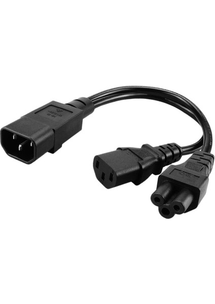 Yüksek Kaliteli IEC320-C14 Ila C13+C5 Y Şeklinde Ac Powercord Uzantı Ups Sunucusu (Yurt Dışından)