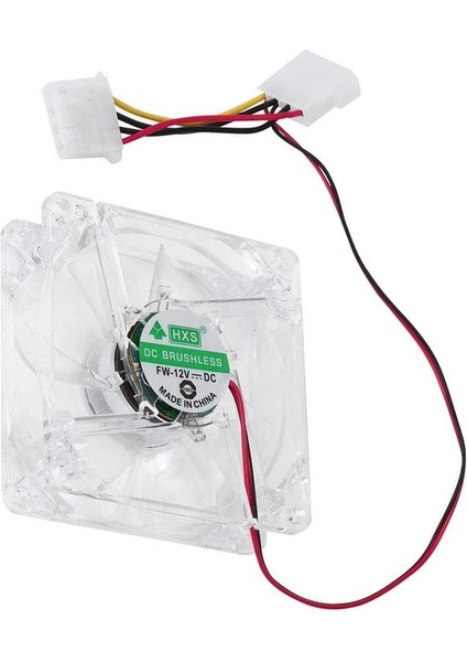 Bilgisayar 12V Dc Fırçasız Fan 4 LED 80MM 8025 Pc Kasa Soğutucu Soğutma Fan Mavisi (Yurt Dışından)