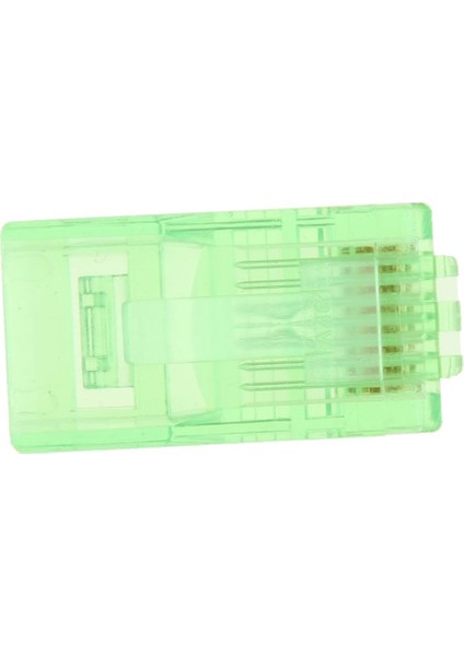 100X RJ45 Konektörler 8P8C Modüler Ağ Konektörleri Yeşil (Yurt Dışından)
