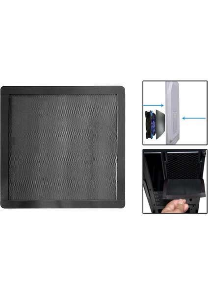 Manyetik Soğutma Fanı Toz Filtresi Kapak Toz Geçirmez Kılıf Siyah Bilgisayar Pc 14X14CM Için (Yurt Dışından)