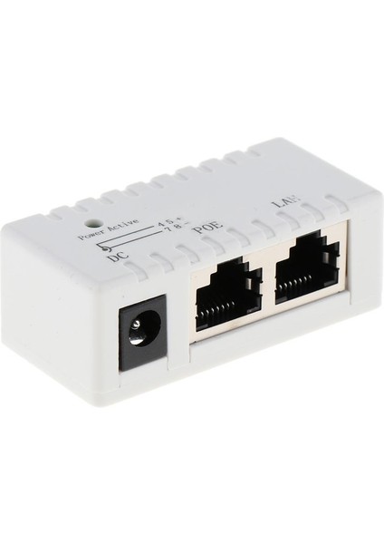 Ethernet Enjektör Gigabit Splitter Adaptörü 0-100MBP Pasif Poe Power, Beyaz (Yurt Dışından)