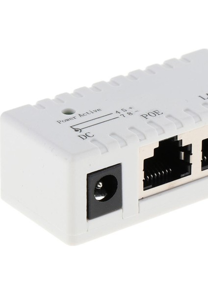 Ethernet Enjektör Gigabit Splitter Adaptörü 0-100MBP Pasif Poe Power, Beyaz (Yurt Dışından)