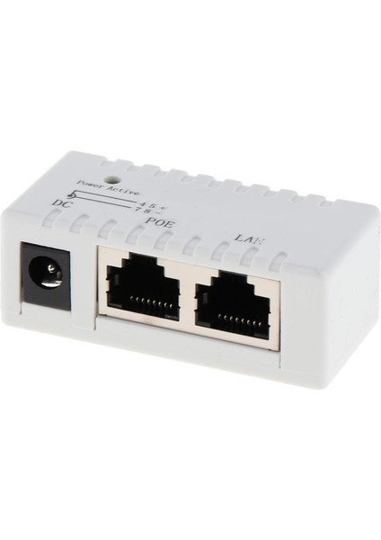Ethernet Enjektör Gigabit Splitter Adaptörü 0-100MBP Pasif Poe Power, Beyaz (Yurt Dışından)