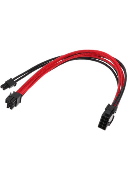 8 Pimli Ila 6+2 Pimli Kablo Uzantısı 30CM Kollu Siyah ve Kırmızı Tel (Yurt Dışından)