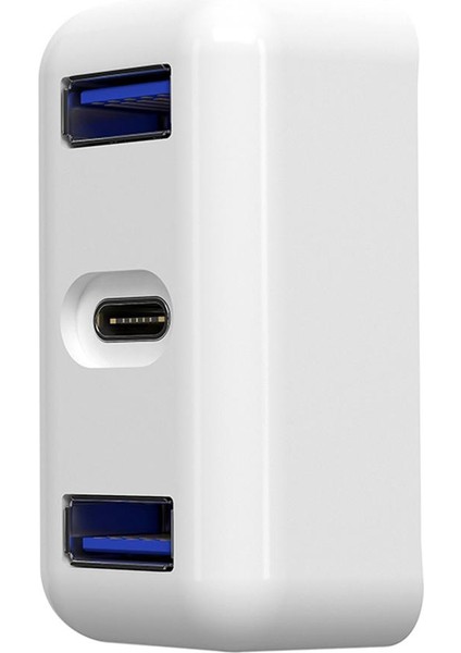 Çok Portlu USB 3.0 Hub Adaptörü, 2x Usb-A ve Usb-C Şarj Eşleme Istasyonu (Yurt Dışından)