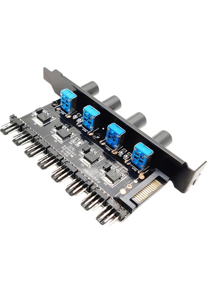 1 Ila 3 Yollu Pc Kasası Soğutma Fanı Hub Fan Hızı Denetleyicisi Hub 4pin 3pin Set F (Yurt Dışından)