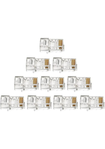10 Paket CAT6A / CAT5E Konnektörü, Ethernet Kablosu Kıvrım Konektörleri (Yurt Dışından) fiyatları