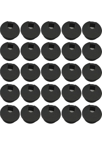 20PCS Masa Bilgisayar Yuvarlak Yuvarlak Masa Kablo Tel Deliği Kapağı 35MM Siyah (Yurt Dışından)