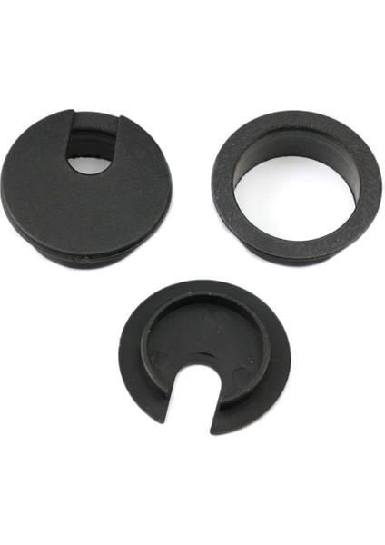 20PCS Masa Bilgisayar Yuvarlak Yuvarlak Masa Kablo Tel Deliği Kapağı 35MM Siyah (Yurt Dışından)