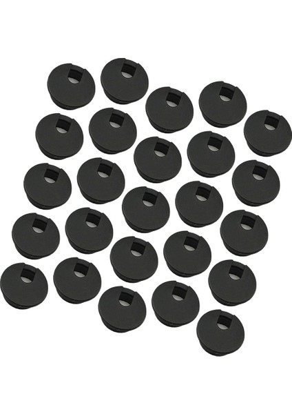 20PCS Masa Bilgisayar Yuvarlak Yuvarlak Masa Kablo Tel Deliği Kapağı 35MM Siyah (Yurt Dışından)