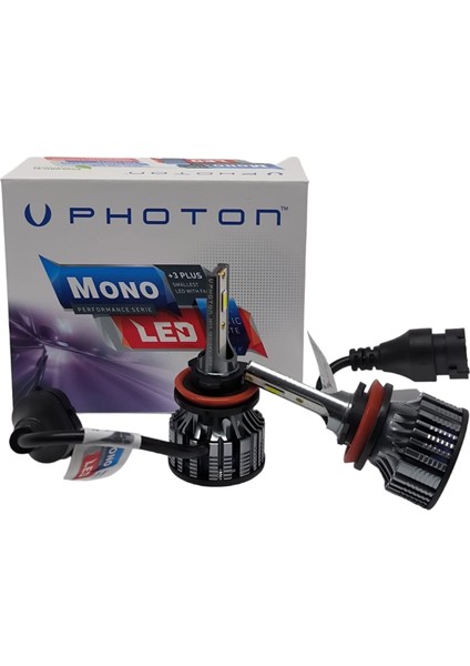 Mono LED Xenon Far Ampulu +3 Plus 12V-24V LED Headlight Şimşek Etkili Xenon LED