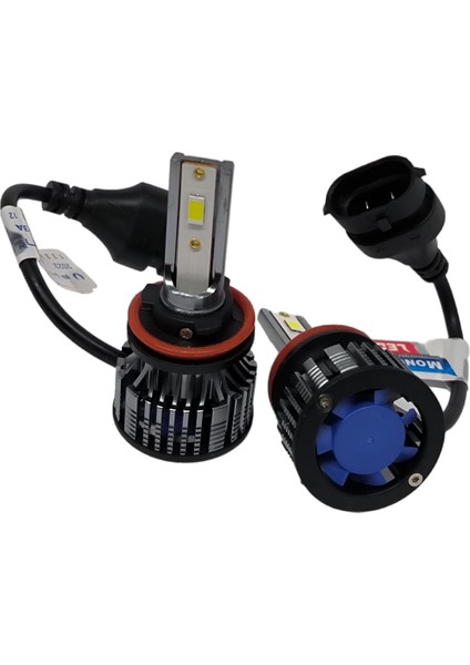 Mono LED Xenon Far Ampulu +3 Plus 12V-24V LED Headlight Şimşek Etkili Xenon LED