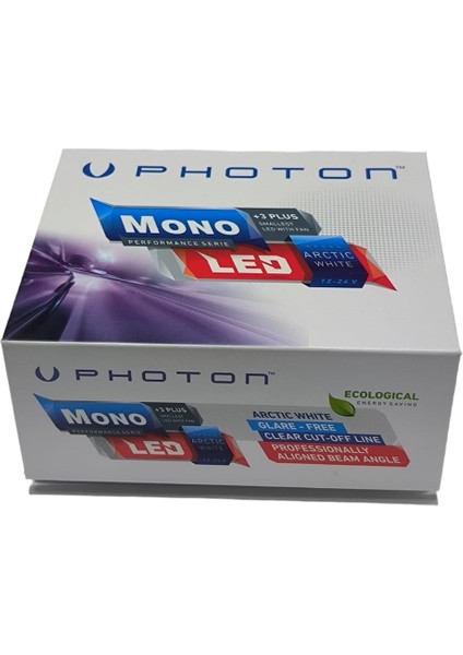 Mono LED Xenon Far Ampulu +3 Plus 12V-24V LED Headlight Şimşek Etkili Xenon LED