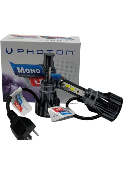 Mono LED Xenon Far Ampulu +3 Plus 12V-24V LED Headlight Şimşek Etkili Xenon LED